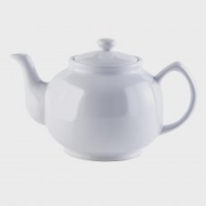 10 Cup Gloss White Teapot