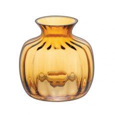 Dartington Crystal Cushion Amber Small Vase