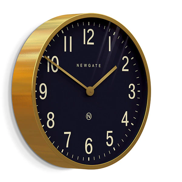 Newgate Mr Edwards Wall Clock in Brass