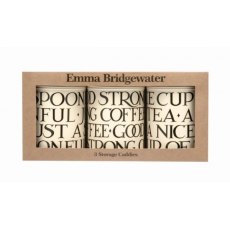 Emma Bridgewater Black Toast Set Of 3 Round Caddies