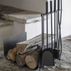 Garden Trading Stanton Log Holder Set of 4 Tools Steel/Black