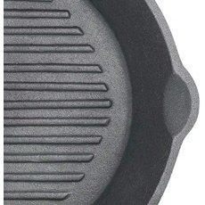 Cast Iron Round Grill Pan Ribbed Base 24cm