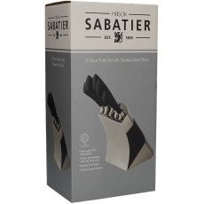 Sabatier 5pc Knife Set With S/S Block