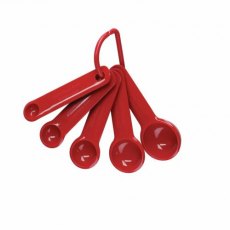 Kitchen Aid Set of 5 Measuring Spoons Empire Red