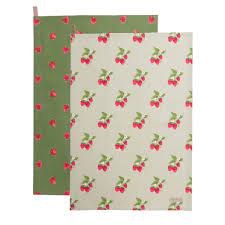 Sophie Allport Strawberries Tea Towels Set of 2