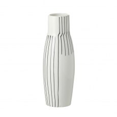 Linea Vase Ceramic White 9x9x24cm