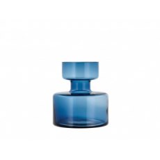 Lyngby Glass Vase Tubular 20cm Blue