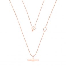 Tipperary Crystal T Bar Toggle Pendant Rose Gold