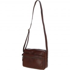 Ashwood Leather Cross Body Handbag Chestnut Tan Small
