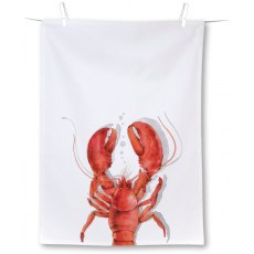 IHR Tea Towel Lobster Coral