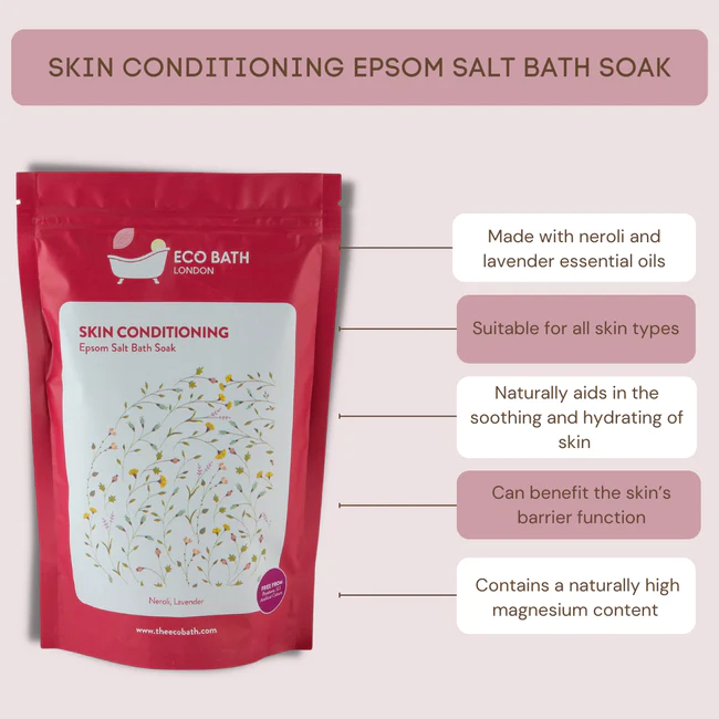 Eco Bath Skin Conditioning Epsom Salt Bath Soak Pouch 1000g