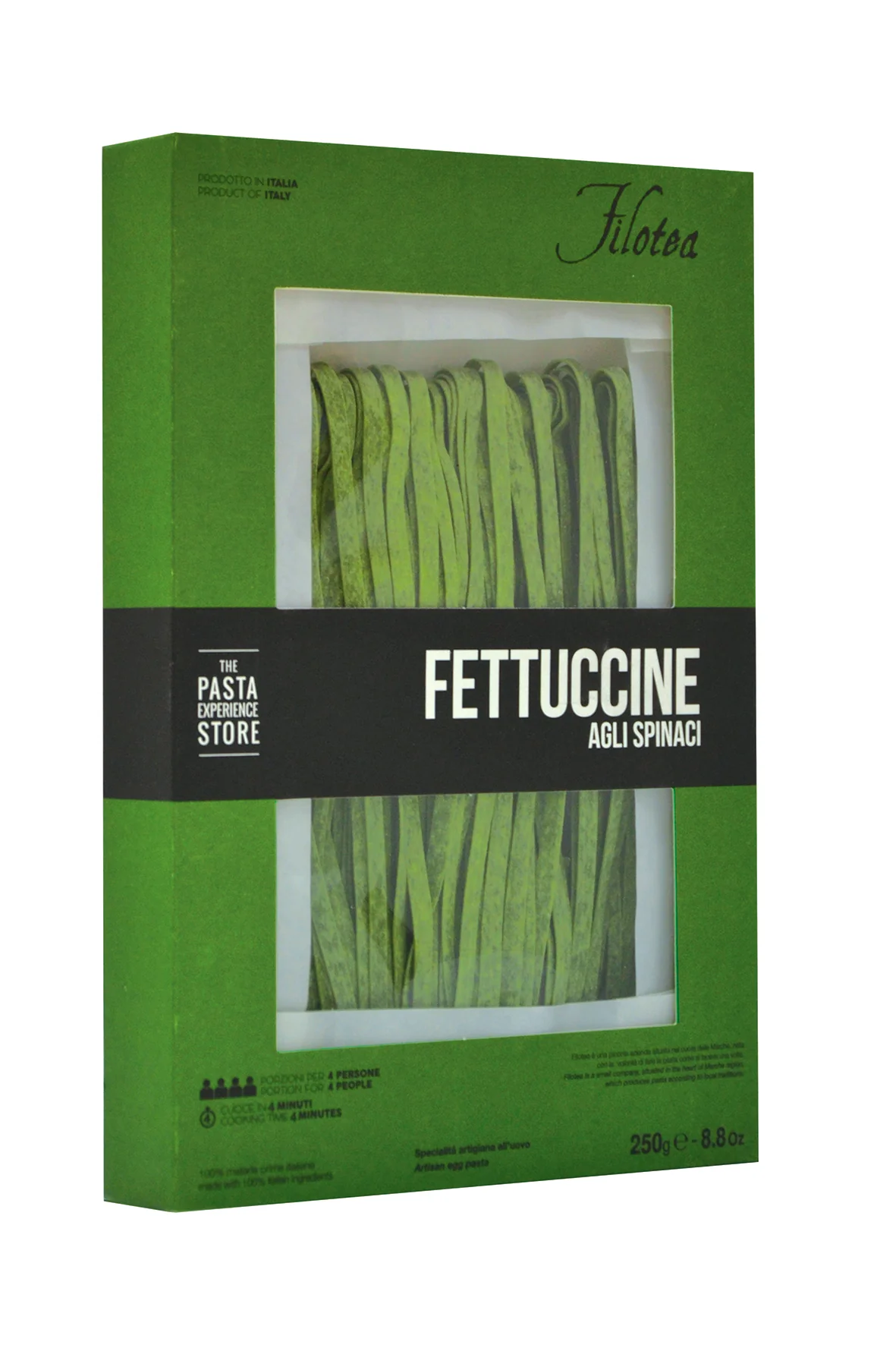 Filotea Fettuccine Algi Spinaci - Spinach Fettuccine 250g