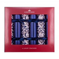 Navy Floral Crackers 6pc