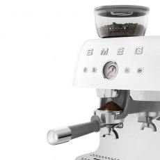SMEG Espresso Coffee Machine With Grinder - White