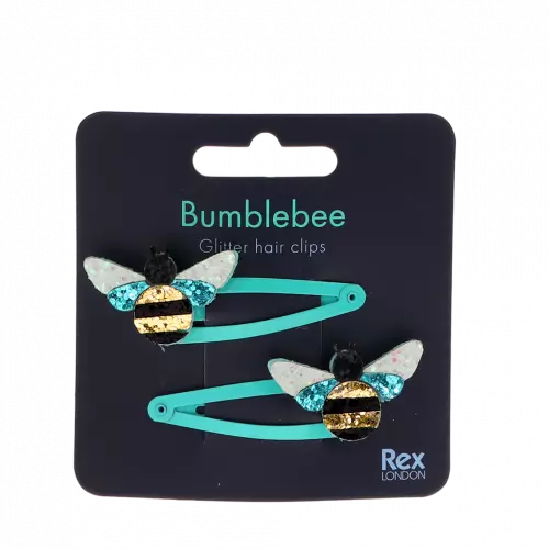 Bumblebee Glitter Hair Clips Set of 2