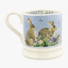 Emma Bridgewater Blue Rabbits & Kits 1/2 Pint Mug