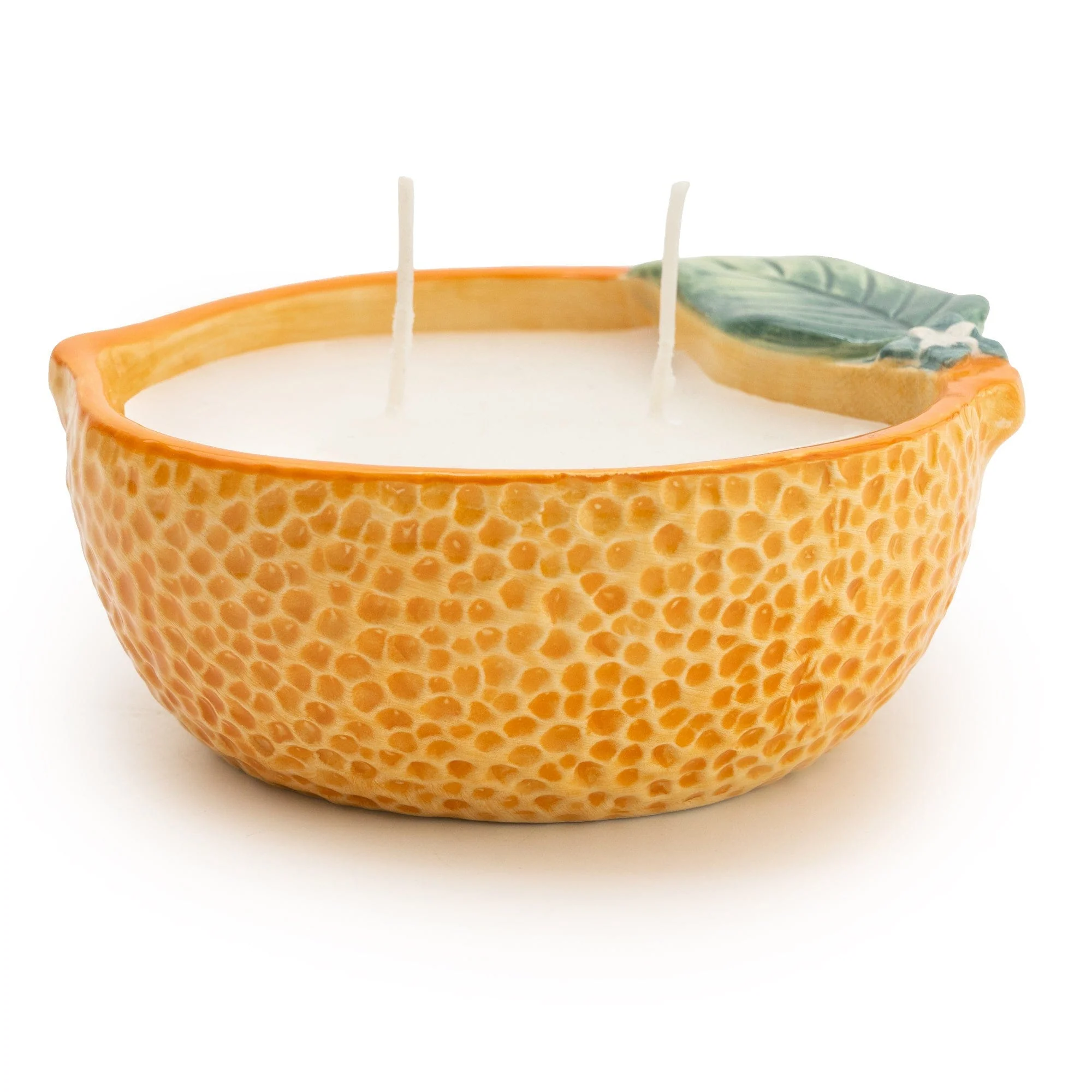 Orange Ceramic Candle - Orange Blossom Musk Scent