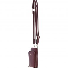 Ashwood Leather Luxury Crossbody Phone Bag Wine X-31