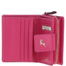 Ashwood Leather RFID Purse with Zip and Stud Closure Pink X-30
