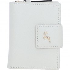 Ashwood Leather RFID Purse with Zip and Stud Closure White X-30