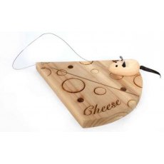 Wooden Cheese Board With Mouse