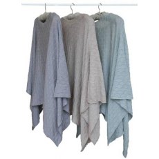 Butterfly Knit Poncho Oyster