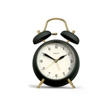 The Brass Knockers Metal Alarm Clock Green & Brass