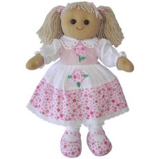Medium Pink Flower Rag Doll 40cm