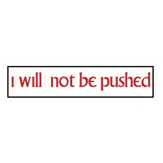The Prisoner Oblong Car Sticker - I Will Not Be Pushed