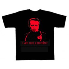 The Prisoner T-shirt Black & Red - I am Not a Number
