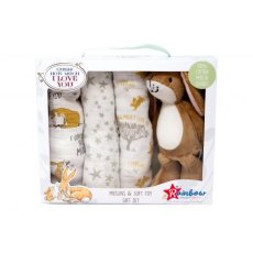Guess How Much I Love You Soft Toy With Muslin Gift Set