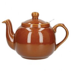 Rockingham Brown Farmhouse Filter Teapot 4 Cup