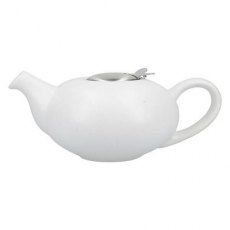Matt Speckled White Pebble Filtered Teapot 4 Cup