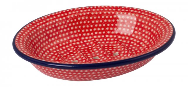 Redecker Soap Dish Red With Dots