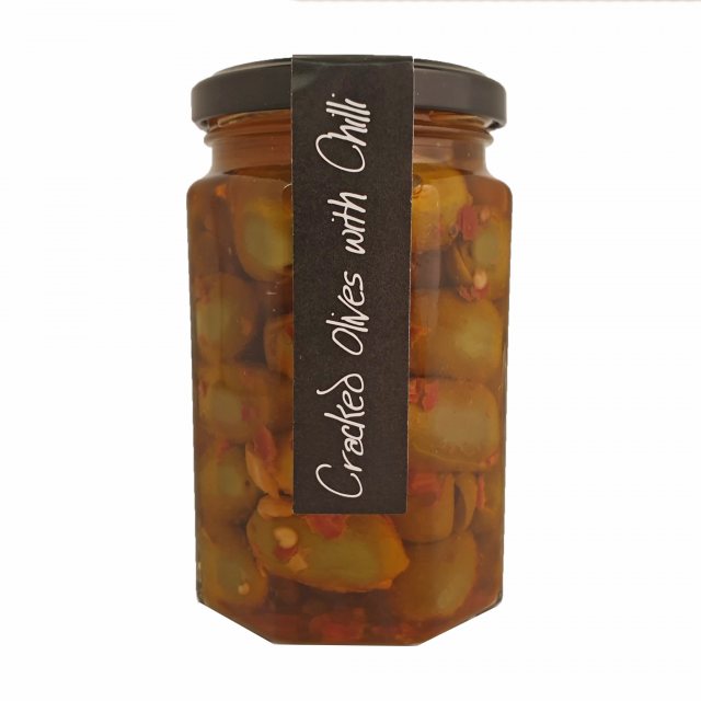 Casina Rossa Cracked Green Olives Marinated With Chilli 280g