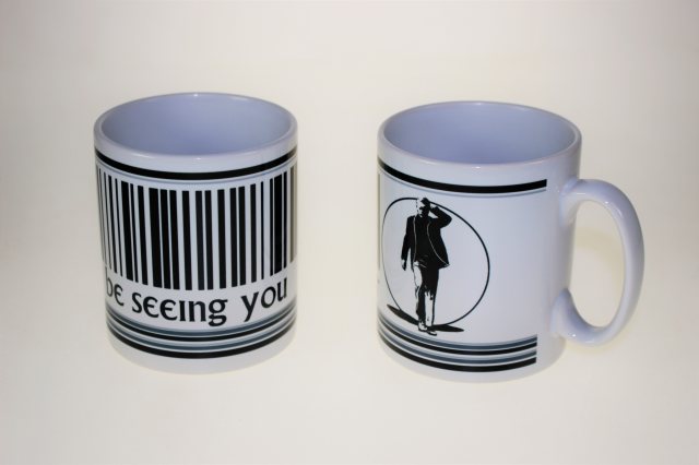 Prisoner Barcode Mug 'Be Seeing You'