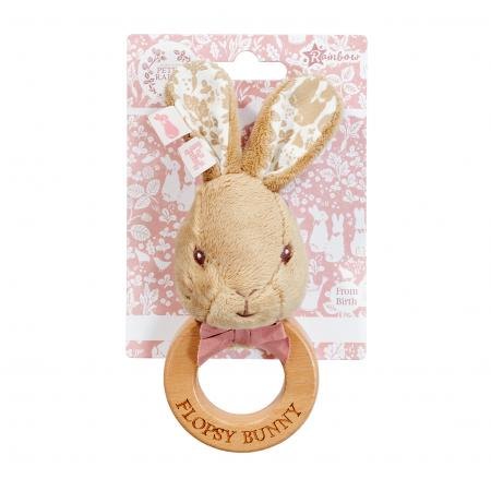 Peter Rabbit Flopsy Wooden Ring Rattle Signature Collection