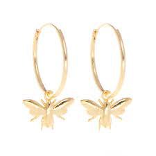 Sophie Allport Sophie Allport Bees Gold Plated Hoop Earrings
