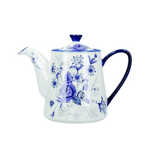Kitchen Craft Blue Rose 4 Cup Teapot