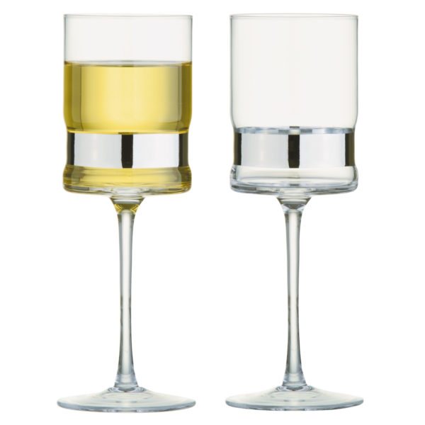 The DRH Collection Soho Wine Glasses Silver S/2