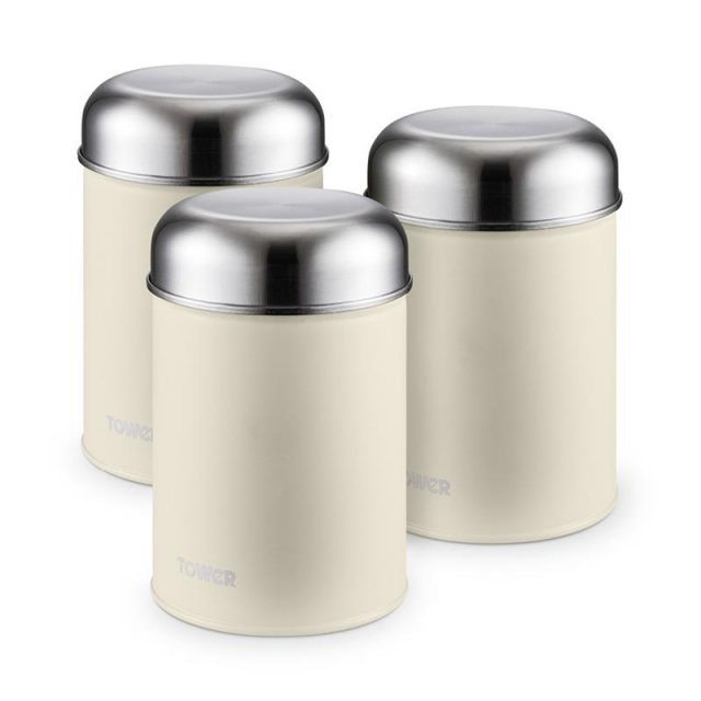 Tower Tower Infinity Stone Set of 3 Canisters Pebble