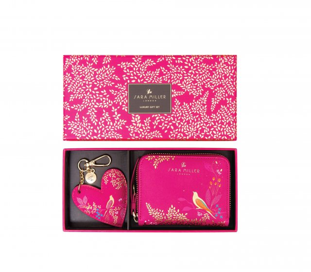 Sara Miller Pink Chelsea Gift Set Purse & Keyring