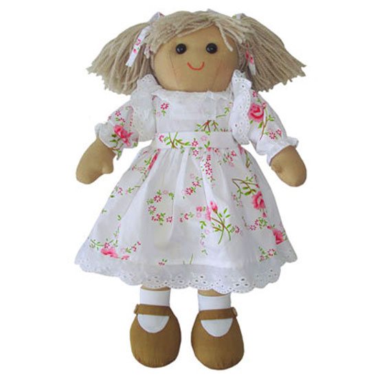 Rag Doll With Rose Floral Dress 40cm