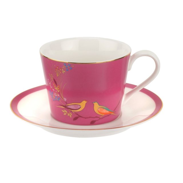 Sara Miller London Sara Miller Chelsea Collection Tea Cup & Saucer Pink