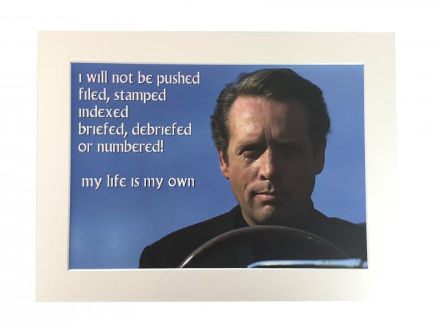 The Prisoner The Prisoner Mounted Print - I Will Not Be Pushed