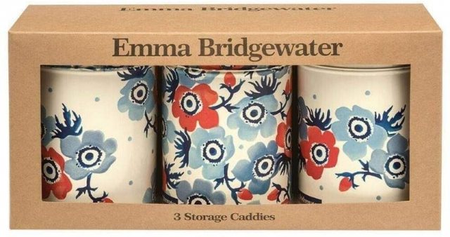 Emma Bridgewater Emma Bridgewater Anemone Set of 3 Round Caddies