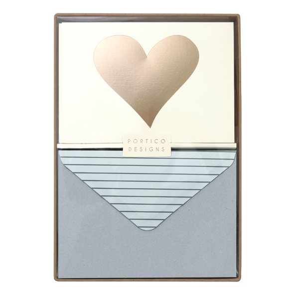 Portico Designs Heart Notecards 10pk