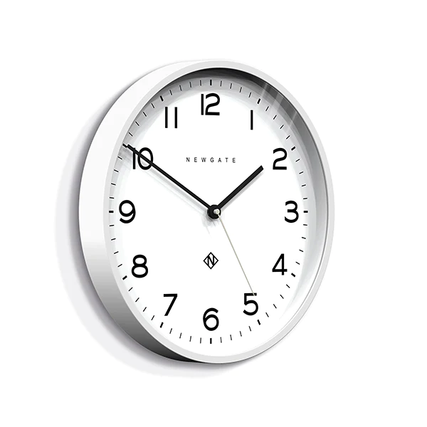 Newgate Echo Number Three Wall Clock in White