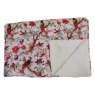 Red Birds/Flowers Double Quilted Throw