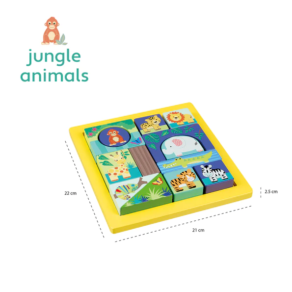 Orange Tree Jungle Animal Block Puzzle